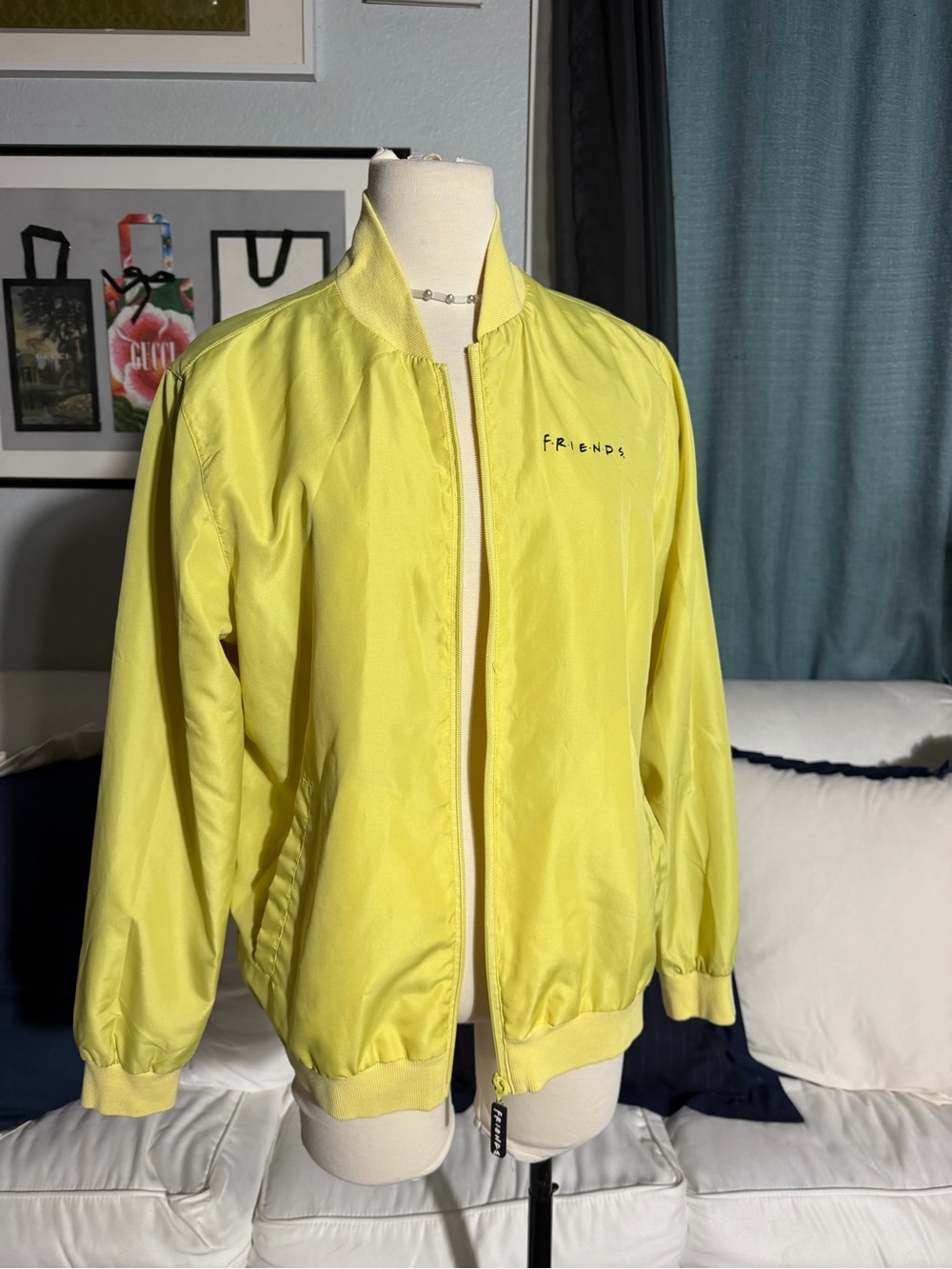 Friends Yellow Lightweight Bomber Jacket - Unbranded